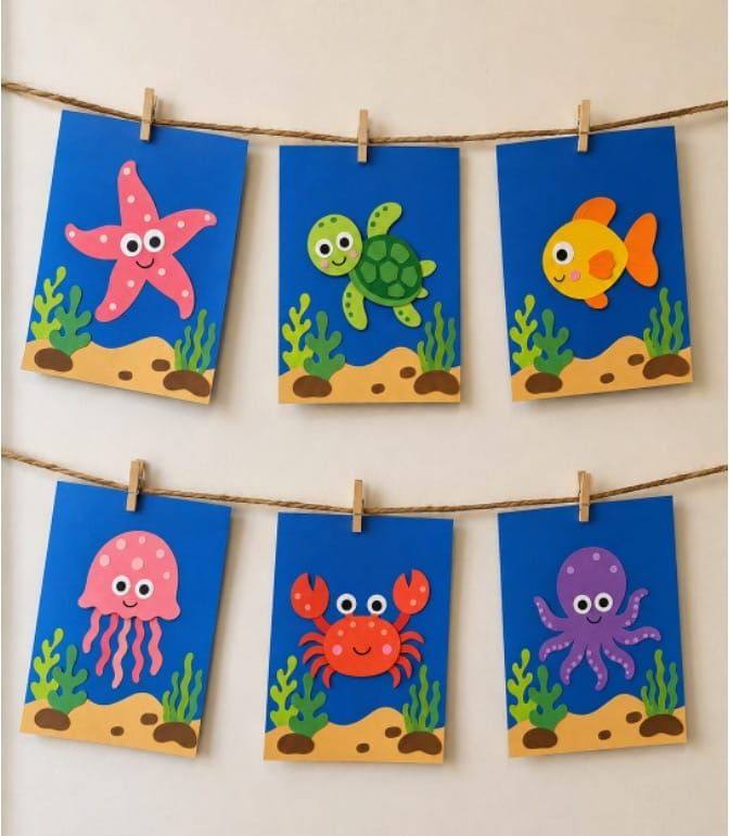 Fun Ocean Animals Kids Crafts Ideas