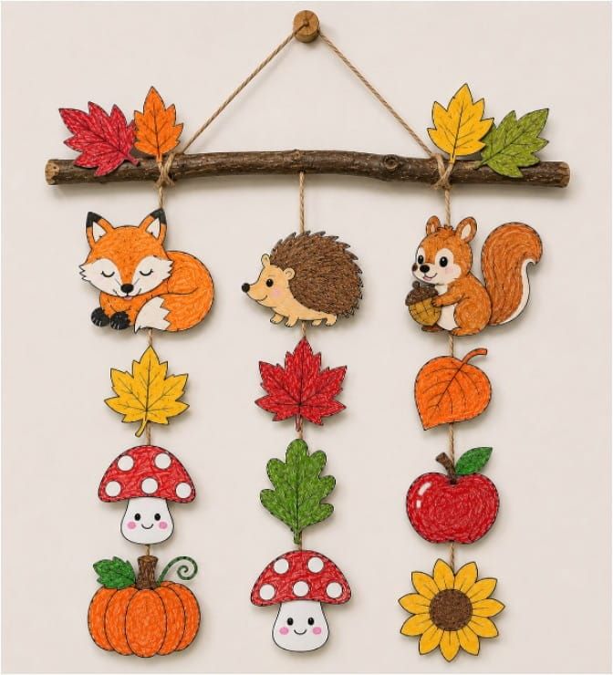 DIY Autumn Hanging Wall Crafts for Kids