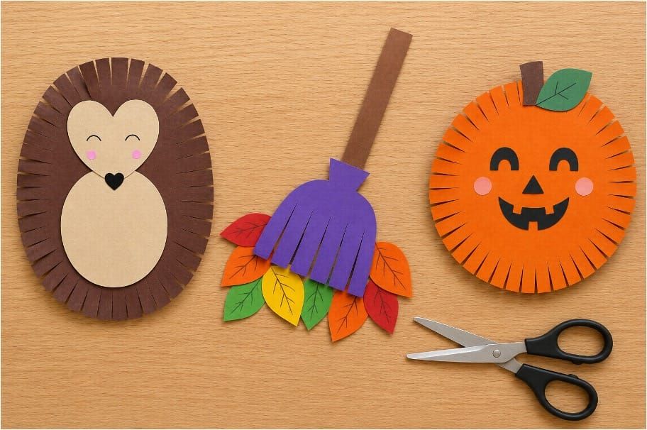 Fun Fall Cutting Crafts for Kids