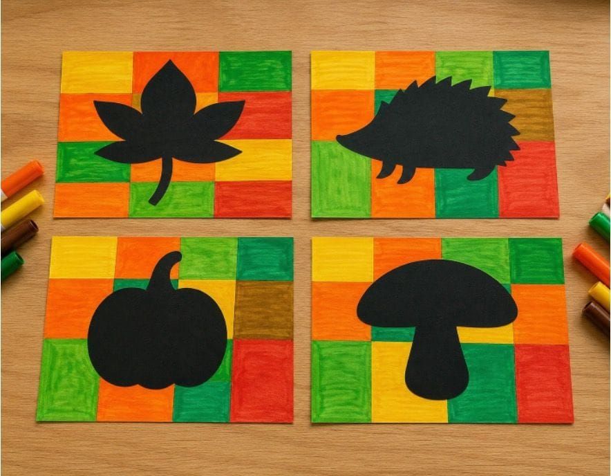 DIY Fall Silhouette Paper Crafts for Kids