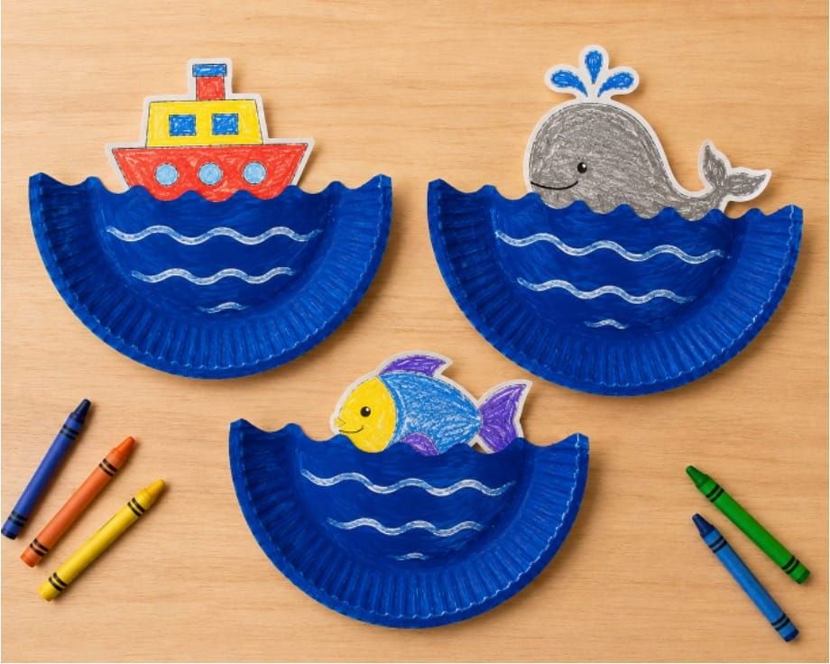 Easy Ocean Paper Plate Craft for Kids