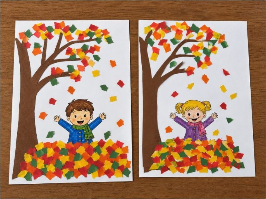 DIY Autumn Collage Crafts for Kids