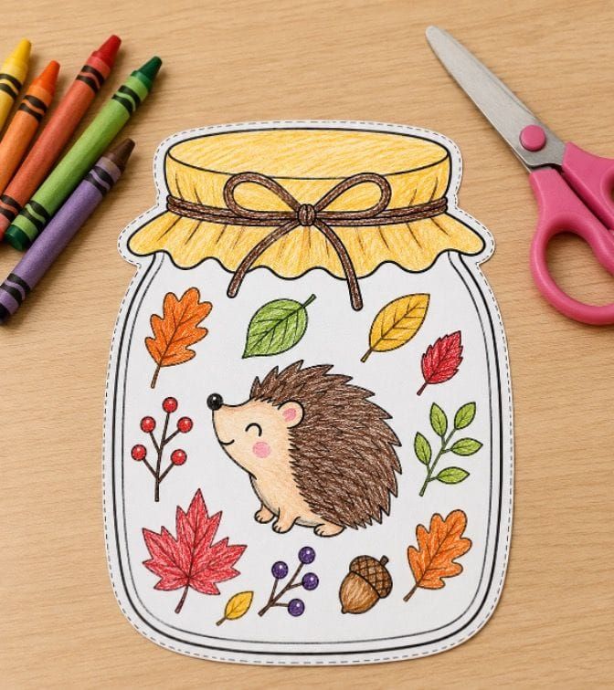 Fun Fall Jar Coloring Pages for Kids