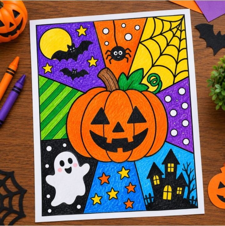 Easy Halloween Coloring Pages for Kids to Print