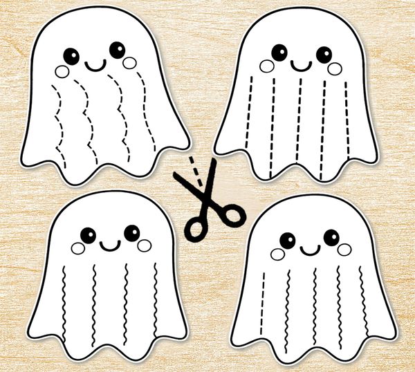 Easy and Fun Ghost Cutting Practice for Kids