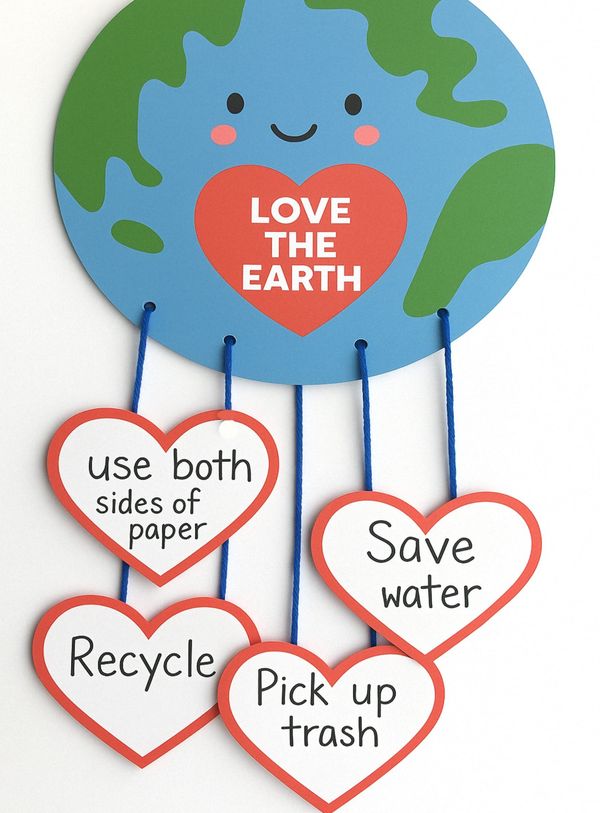 Earth Day Crafts for kids: Love the Planet Art