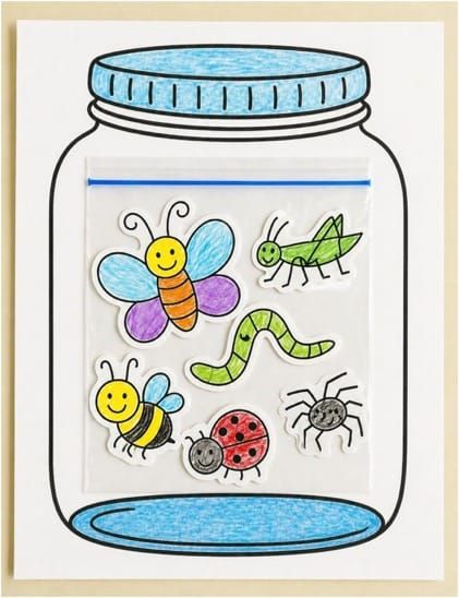 Easy Bug Jar Craft for Kids with Cute Insects