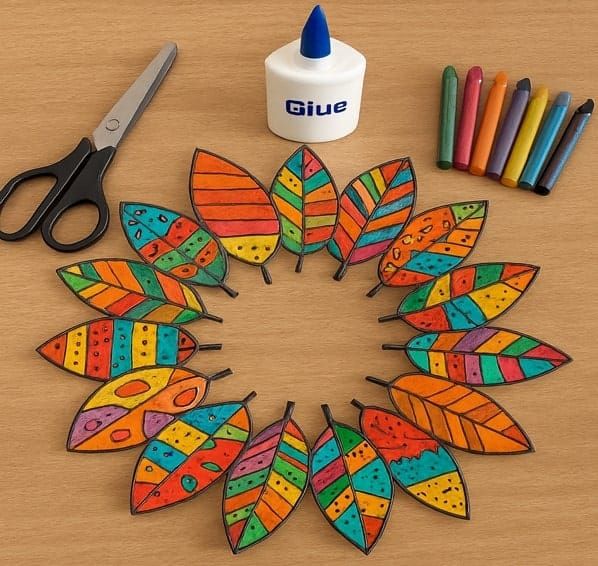 Fall Crafts for Kids: Easy and Fun Leaves Wreath