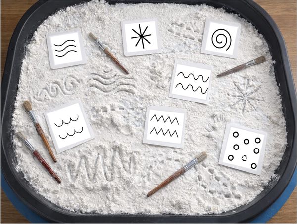 Winter Sensory Tray Pattern Activity for Kids