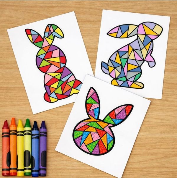Free Printable Easter bunny Coloring pages