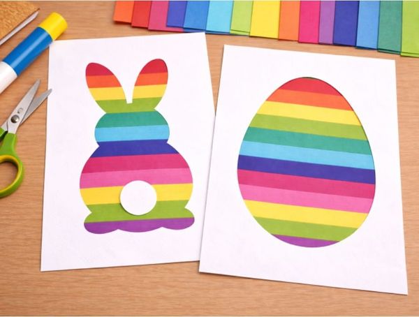 Easy DIY Rainbow Paper Easter Craft for Kids