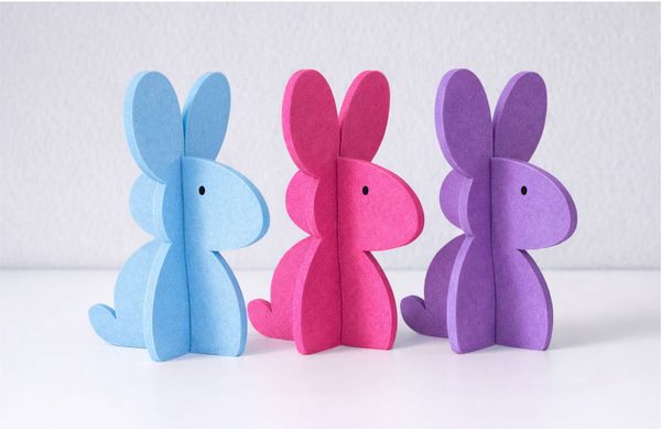Simple 3D Paper Bunny Decoration Ideas for Kids