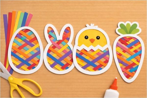 Easy Woven Easter Crafts for Kids to Make