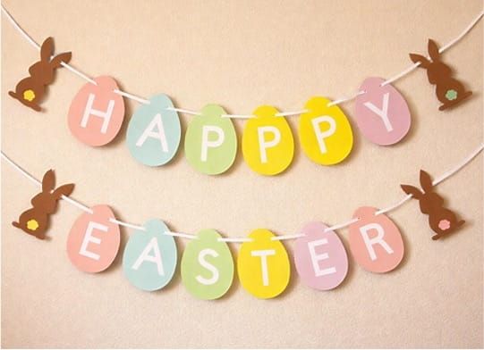 DIY Happy Easter Garland Decoration Ideas