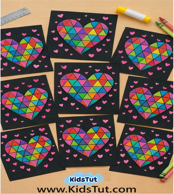 Free Valentine Heart Pattern Crafts for Kids