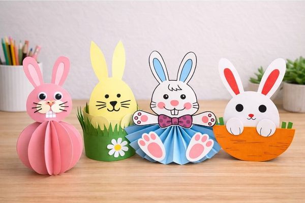 Easy DIY Easter Bunny Paper Crafts for Kids