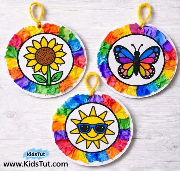 Colorful Summer Hanging Crafts for Kids