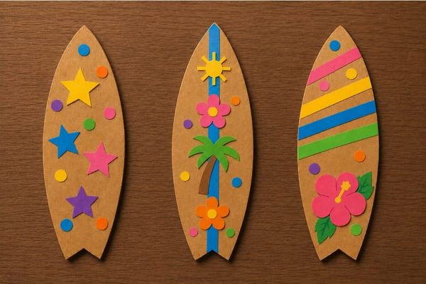 Colorful Summer Surfboard Craft for Kids