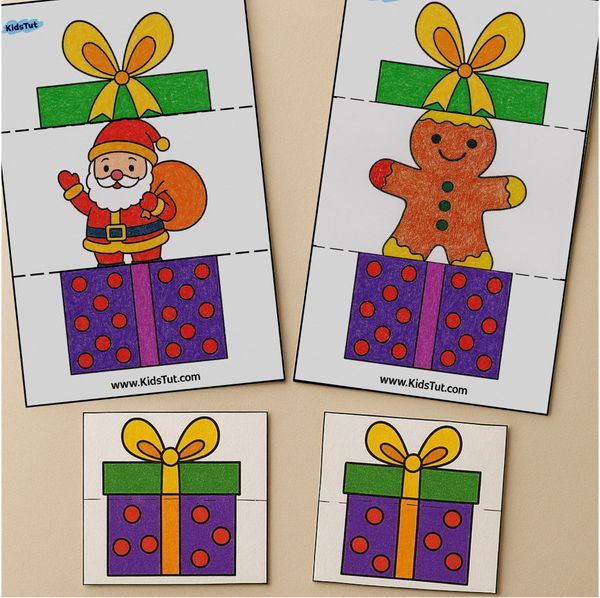 Easy Christmas Crafts for Kids: Gift Box Surprise