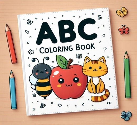 Free Printable Alphabet coloring book for kids
