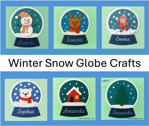 Easy Winter Snow Globe Crafts for Little Hands