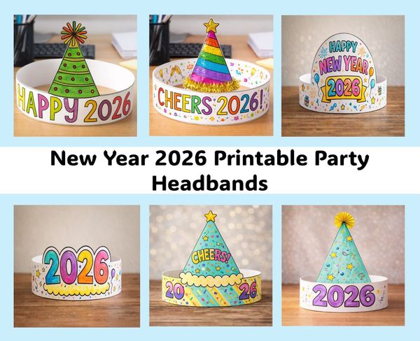 Fun & Festive New Year 2026 Headbands for Kids