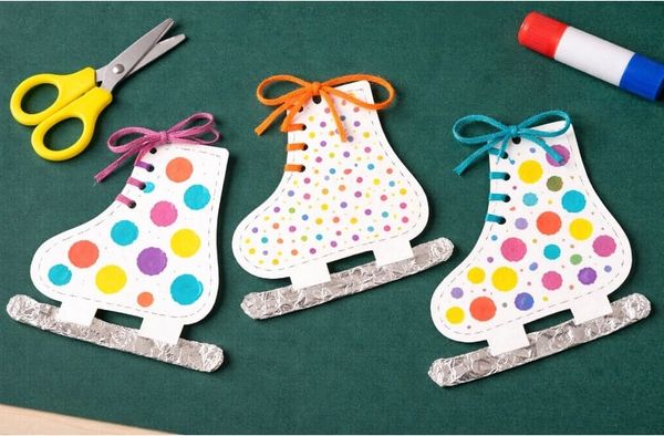 Easy and Fun Winter Ice Skate Craft for Kids