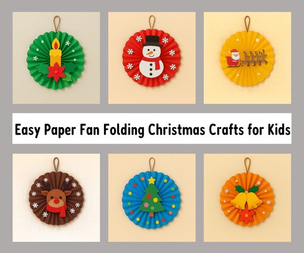 Easy Paper Fan Folding Christmas Crafts for Kids