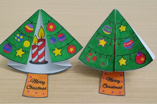 Easy 3D Christmas Tree Craft for Kids 
