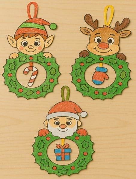 DIY Christmas Wreath Ornaments for Kids to Make