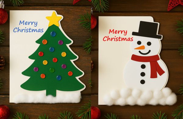 Easy and Diy Handmade Christmas Cards for Kids