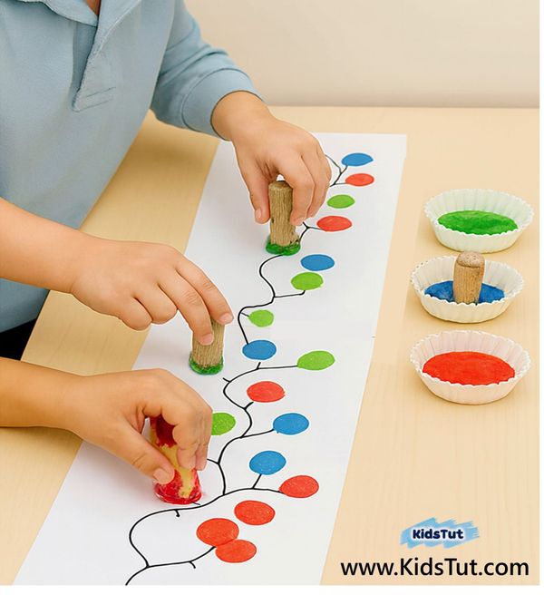 Easy and Fun Festival Bulb Stamping Craft for Kids
