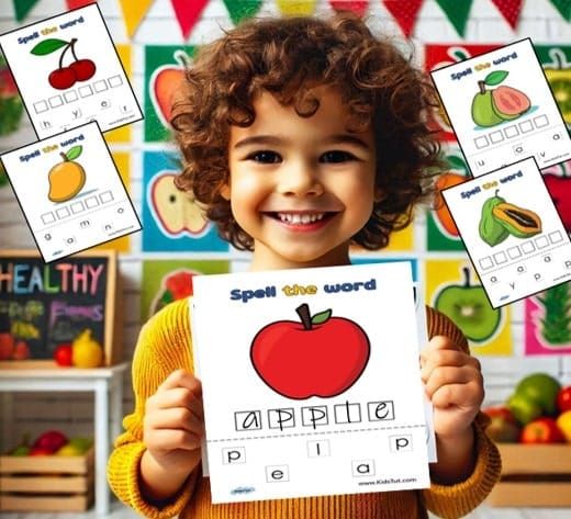 Free Spelling Practice Worksheets With Fruits
