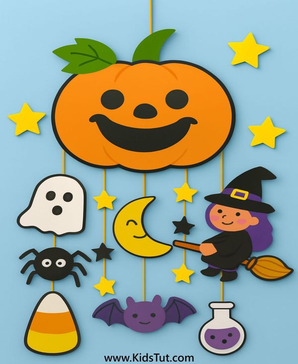 Fun Halloween Mobile Craft with Free Printables