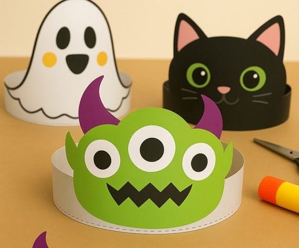 Easy Halloween Headbands for Kids: Free Templates !