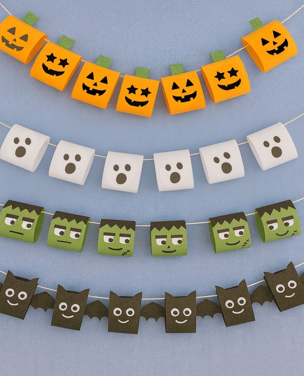 Fun and Easy Halloween Paper Garland Craft for Kids