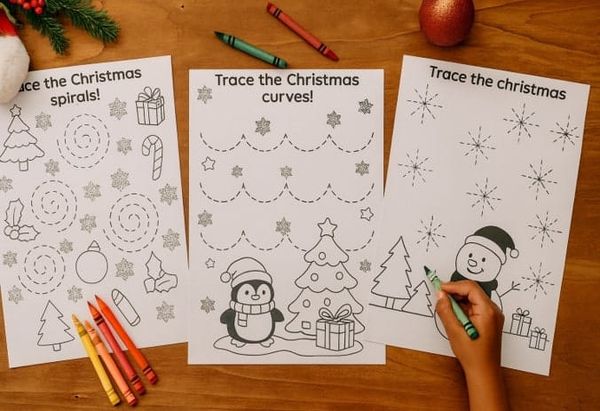 Easy and Fun Christmas Tracing Sheets for Kids