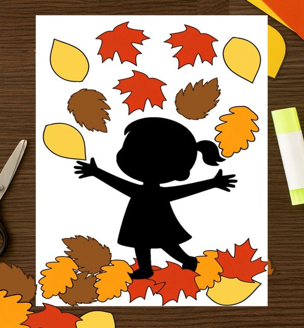 Easy Fall Craft: Dancing Kids with Autumn Leaves