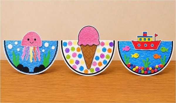 Easy Summer Half Circle Crafts for Kids
