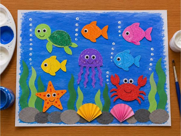 Easy Ocean Paper Craft for Kids