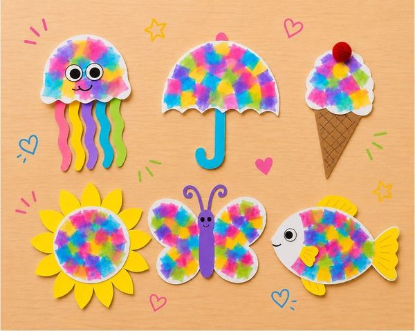 Fun Tissue Paper Mosaic Art Ideas for Kids