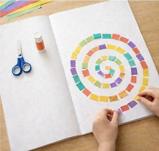 Easy Mosaic Pattern Craft for Kids