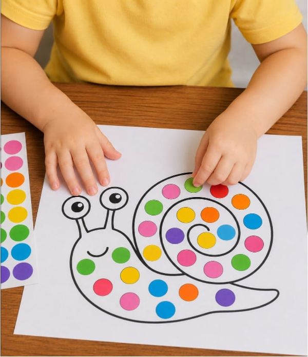 Easy Dot Sticker Worksheets for Kids