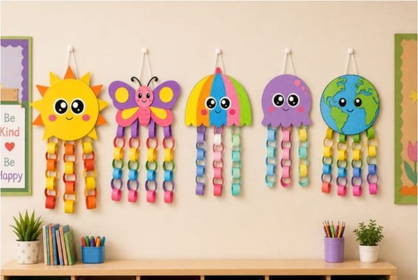 Colorful Classroom Wall Hanging Craft Ideas