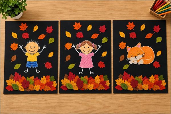 DIY Autumn Leaf Wall Art Crafts for Kids
