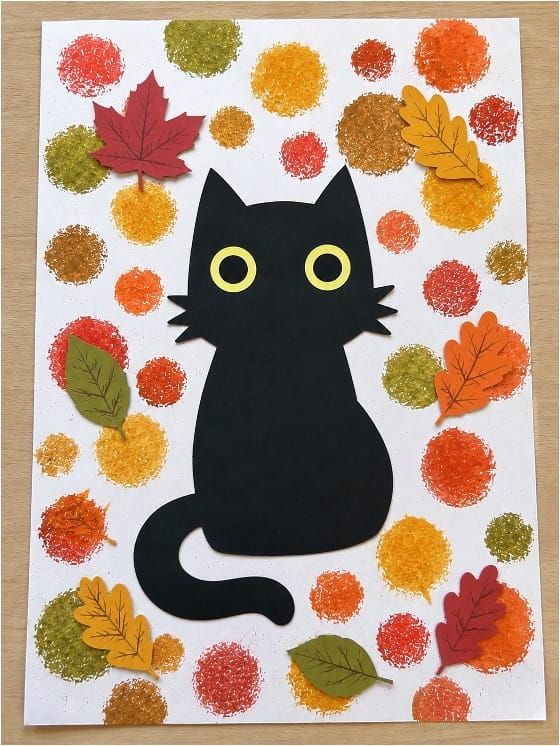 Fun Fall Cat Paper Craft for Kids