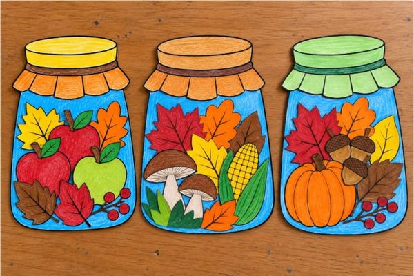 Creative Fall Harvest Jar Craft for Kids
