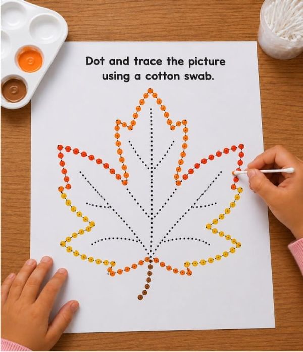 Easy Fall Dot Painting Activity for Kids