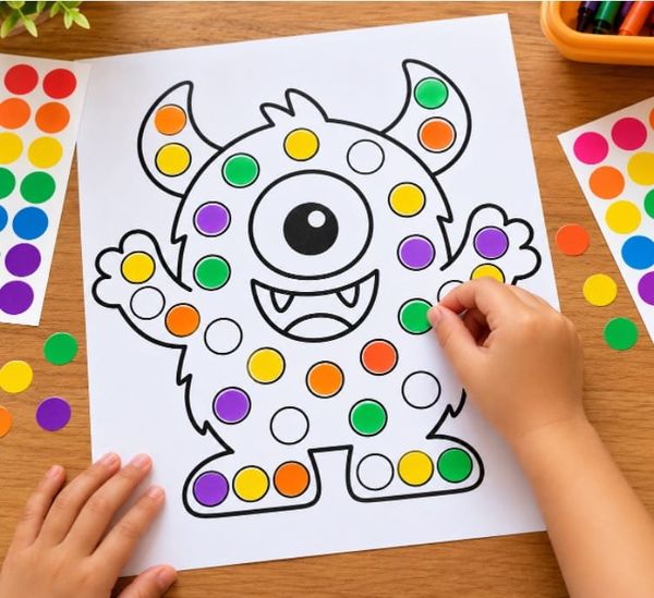 Easy Halloween Dot Sticker Activity for Kids to Print
