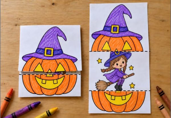 Easy Peek-a-Boo Pumpkin Surprise Craft for Kids